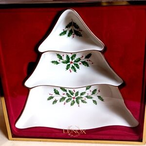 Lenox Christmas Tree Shaped Dish Set
